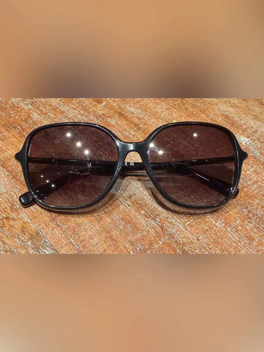 Coach Black Sunglasses with Brown Tinted Lenses